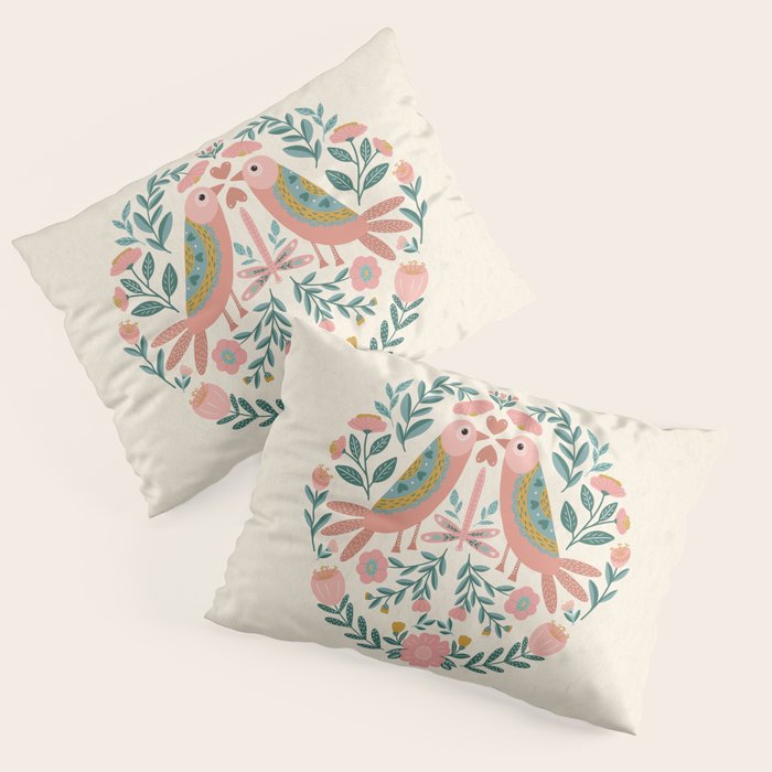 twin birds Pillow Sham Gallery Image 1