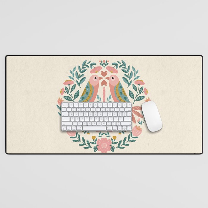 twin birds Desk Mat Gallery Image 1