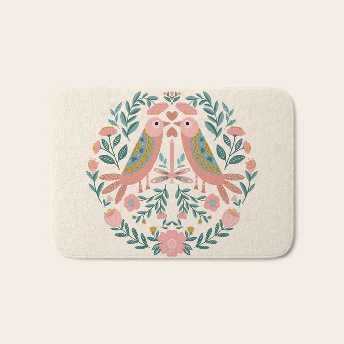 twin birds Bath Mat Gallery Image 1