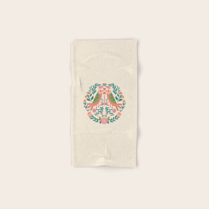 twin birds Bath Towel Gallery Image 1