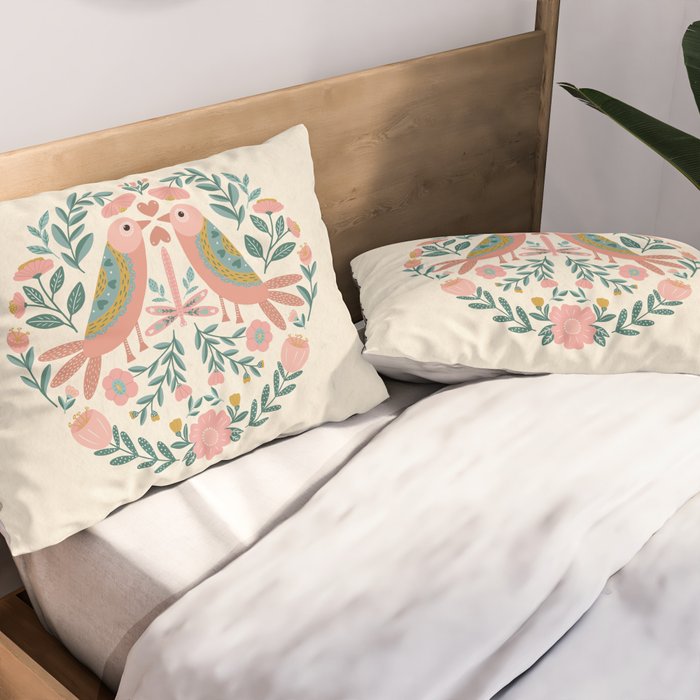 twin birds Pillow Sham Gallery Image 2