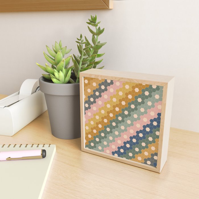 Hexagon Flowers Mini Art Print Gallery Image 2