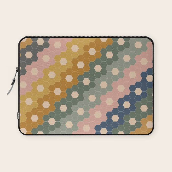 Hexagon Flowers Laptop Sleeve Gallery Image 1
