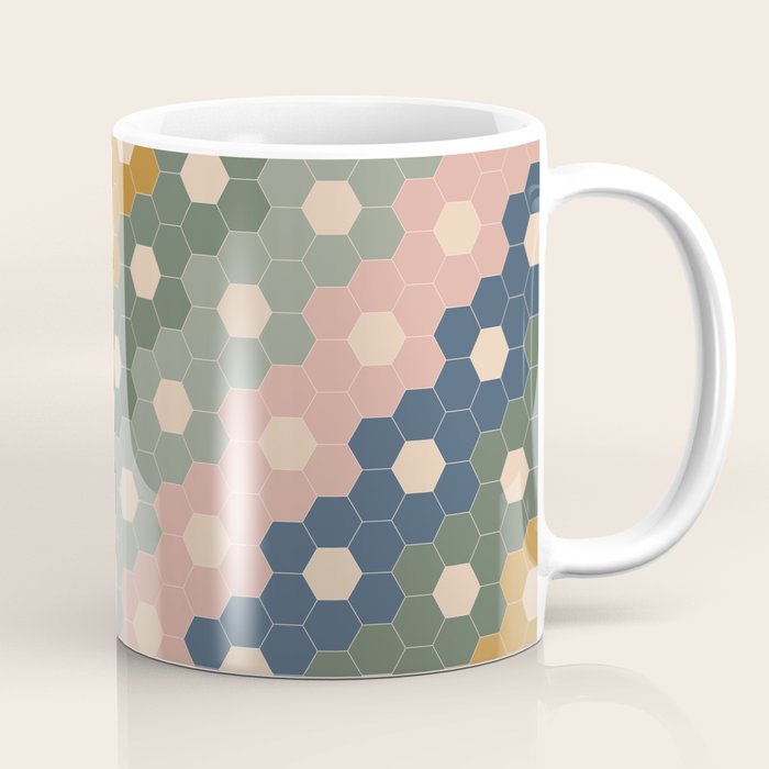Hexagon Flowers Coffee Mug Gallery Image 1