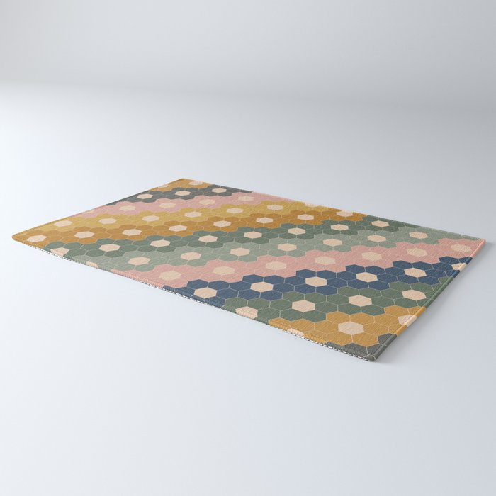 Hexagon Flowers Rug Gallery Image 3