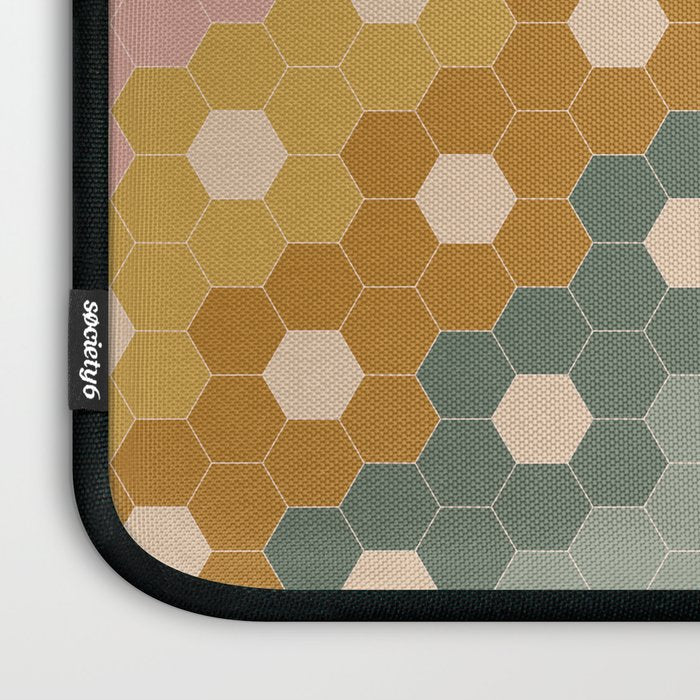 Hexagon Flowers Laptop Sleeve Gallery Image 3