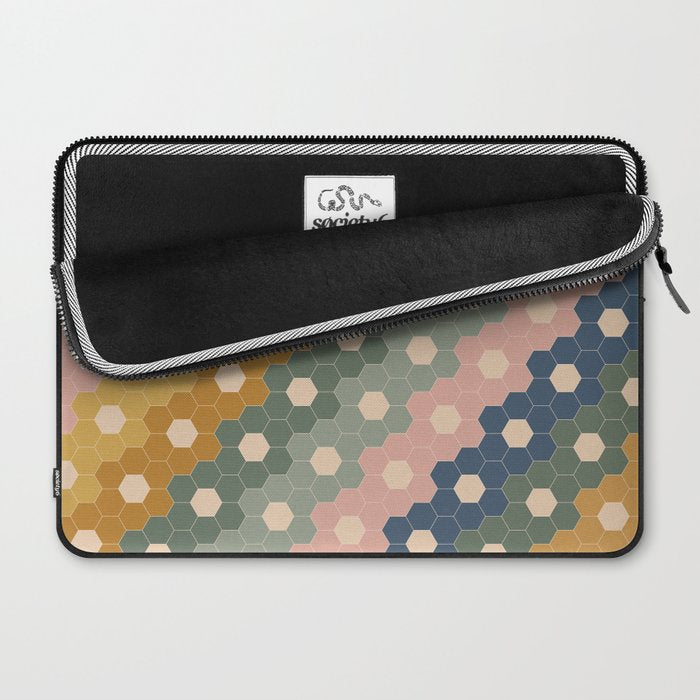 Hexagon Flowers Laptop Sleeve Gallery Image 2