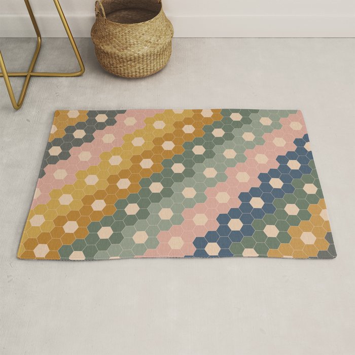 Hexagon Flowers Rug Gallery Image 1