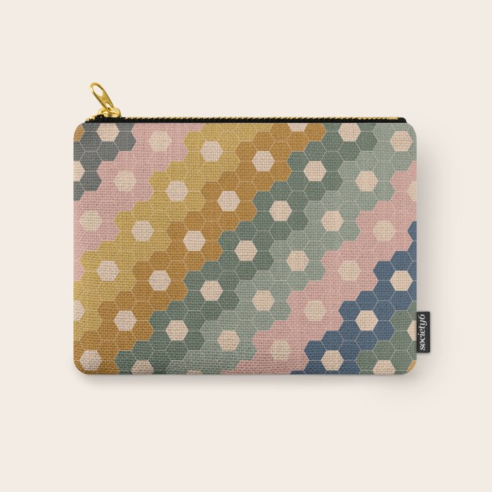 Hexagon Flowers Carry All Pouch Gallery Image 1