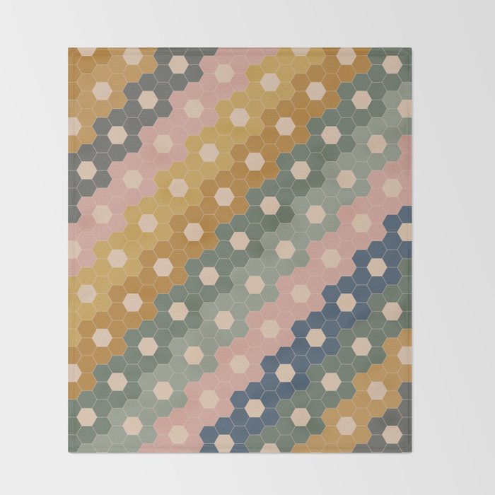 Hexagon Flowers Throw Blanket Gallery Image 2