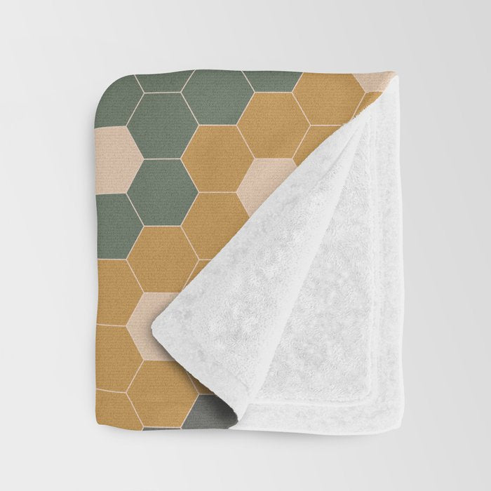 Hexagon Flowers Throw Blanket Gallery Image 3