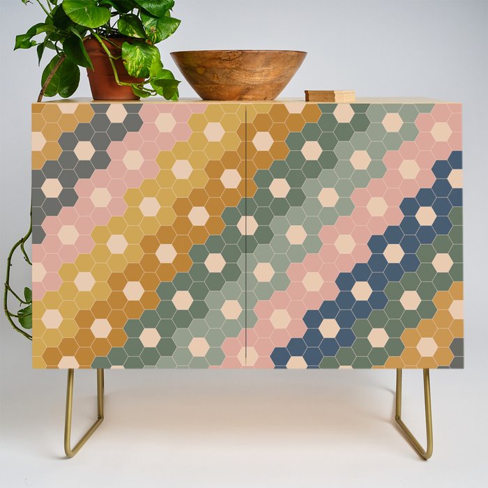 Hexagon Flowers Credenza Gallery Image 1