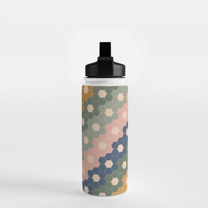 Hexagon Flowers Water Bottle Gallery Image 2