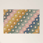 Hexagon Flowers Welcome Mat Gallery Image 1