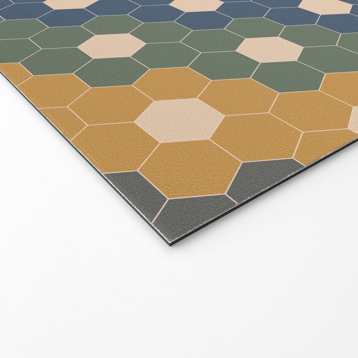 Hexagon Flowers Welcome Mat Gallery Image 2