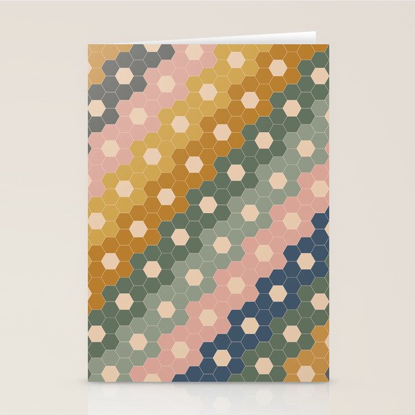 Hexagon Flowers Stationery Card Gallery Image 2