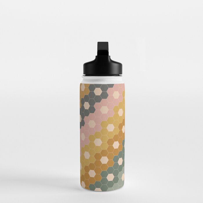 Hexagon Flowers Water Bottle Gallery Image 3