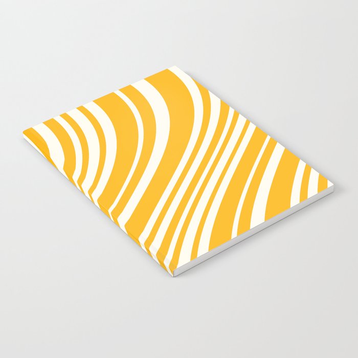 Wavy Stripes XLV - Golden Yellow Notebook Gallery Image 1