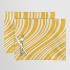Wavy Stripes XLV - Golden Yellow Placemat Gallery Image 1