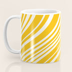 Wavy Stripes XLV - Golden Yellow Coffee Mug Gallery Image 3