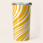 Wavy Stripes XLV - Golden Yellow Travel Mug Gallery Image 2