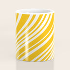 Wavy Stripes XLV - Golden Yellow Coffee Mug Gallery Image 4