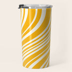 Wavy Stripes XLV - Golden Yellow Travel Mug Gallery Image 3