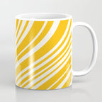 Wavy Stripes XLV - Golden Yellow Coffee Mug Gallery Image 1