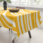 Wavy Stripes XLV - Golden Yellow Tablecloth Gallery Image 3