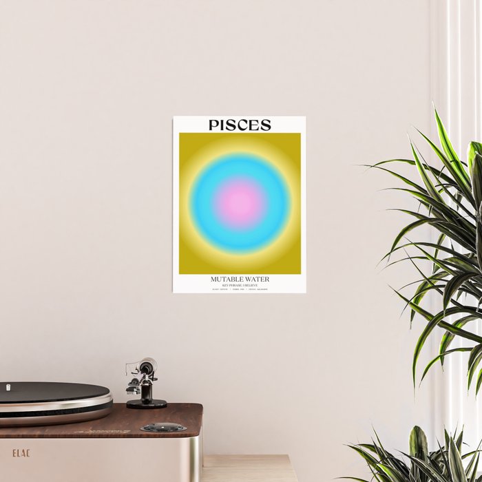 Pisces Gradient Print Poster Gallery Image 2