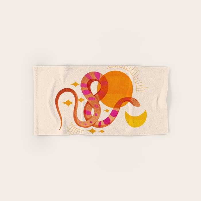 Abstraction_SUN_MOON_SNAKE_Minimalism_001 Bath Towel Gallery Image 1