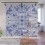 Chinoiserie Folk Seamless Pattern Wall Mural Gallery Image 1