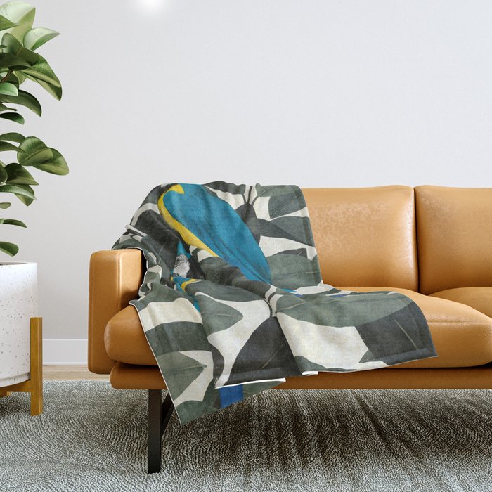 Parrots and jungle II Throw Blanket Gallery Image 1