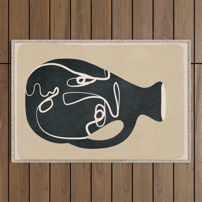 Abstract Vase 5 Outdoor Rug Gallery Image 1