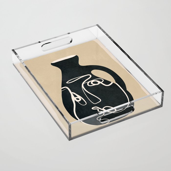 Abstract Vase 5 Acrylic Tray Gallery Image 1