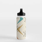 Mid Century Boomerangs And Starbursts Multicolored 1 Water Bottle Gallery Image 3
