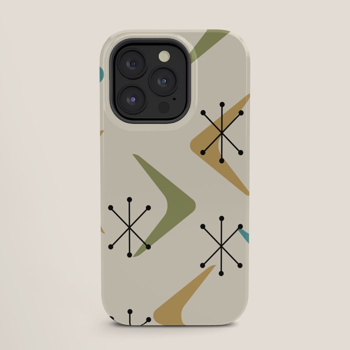 Mid Century Boomerangs And Starbursts Multicolored 1 iPhone Case Gallery Image 27