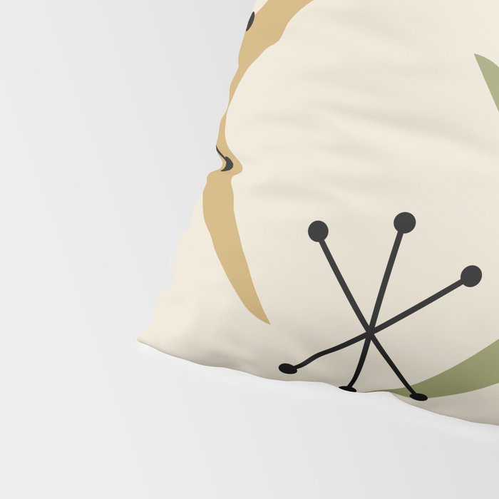 Mid Century Boomerangs And Starbursts Multicolored 1 Pillow Sham Gallery Image 4