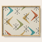 Mid Century Boomerangs And Starbursts Multicolored 1 Serving Tray Gallery Image 1