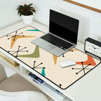 Mid Century Boomerangs And Starbursts Multicolored 1 Desk Mat Gallery Image 2
