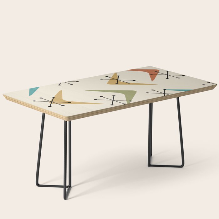 Mid Century Boomerangs And Starbursts Multicolored 1 Coffee Table Gallery Image 1