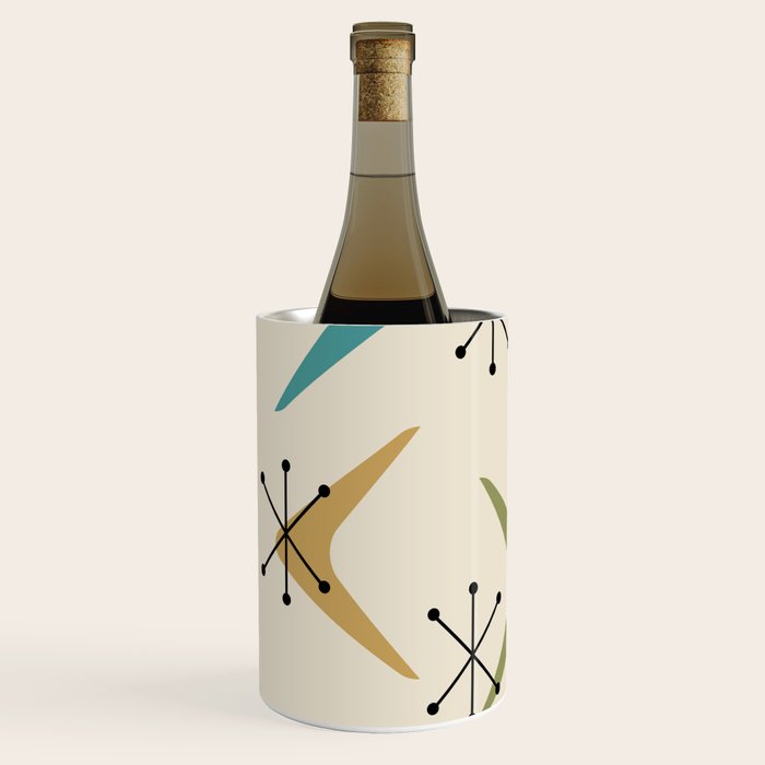 Mid Century Boomerangs And Starbursts Multicolored 1 Wine Chiller Gallery Image 2