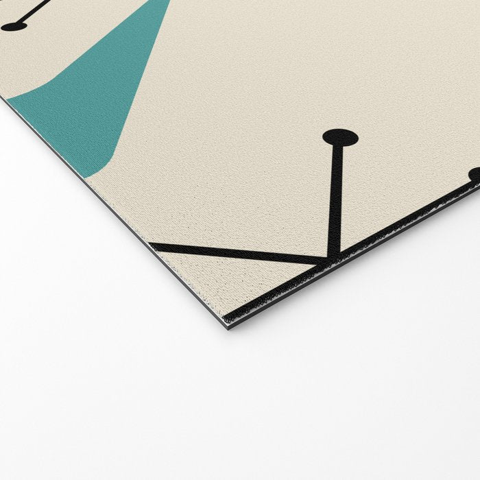 Mid Century Boomerangs And Starbursts Multicolored 1 Welcome Mat Gallery Image 2