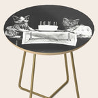 Vintage Let them eat cake kittens with cake and candles funny humorous black and white photograph Side Table Gallery Image 2