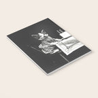 Vintage Let them eat cake kittens with cake and candles funny humorous black and white photograph Notebook Gallery Image 3