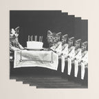 Vintage Let them eat cake kittens with cake and candles funny humorous black and white photograph Wrapping Paper Gallery Image 3