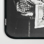 Vintage Let them eat cake kittens with cake and candles funny humorous black and white photograph Laptop Sleeve Gallery Image 3