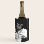 Vintage Let them eat cake kittens with cake and candles funny humorous black and white photograph Wine Chiller Gallery Image 3