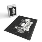 Vintage Let them eat cake kittens with cake and candles funny humorous black and white photograph Jigsaw Puzzle Gallery Image 2
