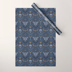 Celestial Forest Damask - celestial blue Wrapping Paper Gallery Image 1